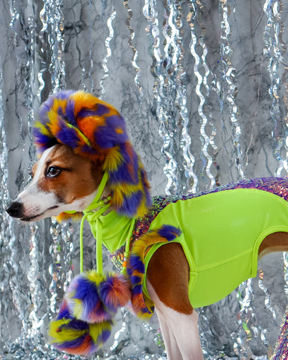 Glow Doggie Glow Trapper Hat - Electric Sherbert